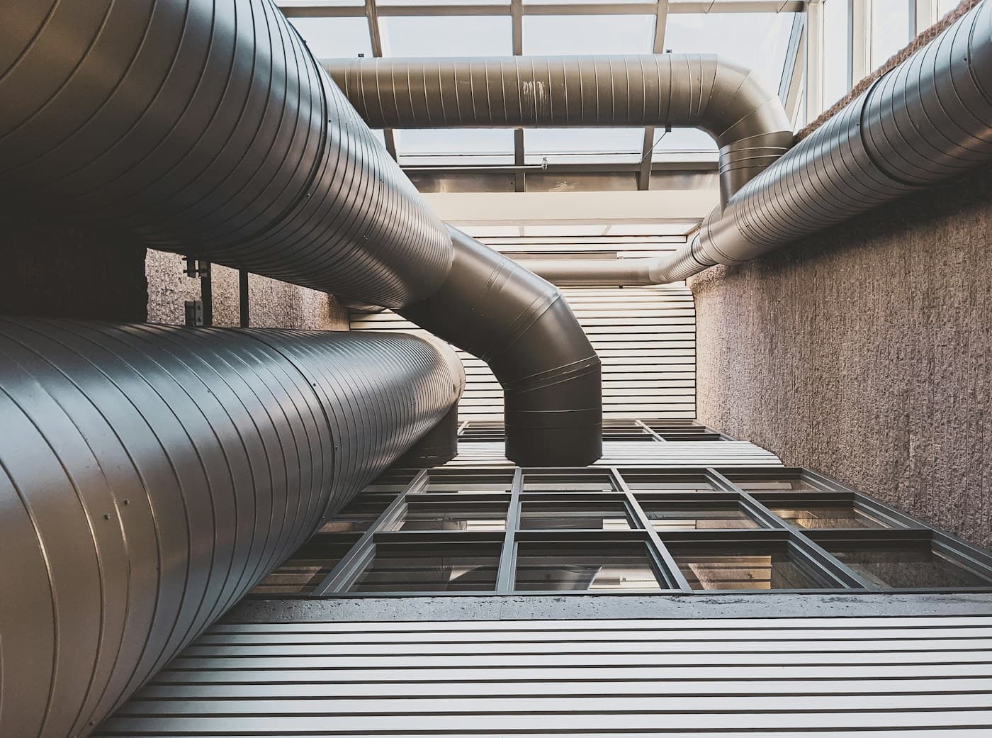Industrial HVAC piping and mechanical connections