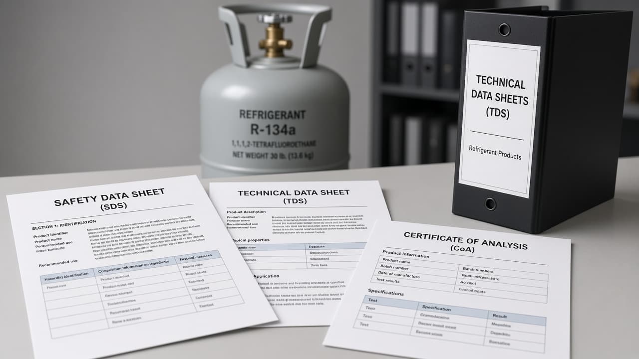 What are SDS, TDS and CoA? Refrigerant documents explained